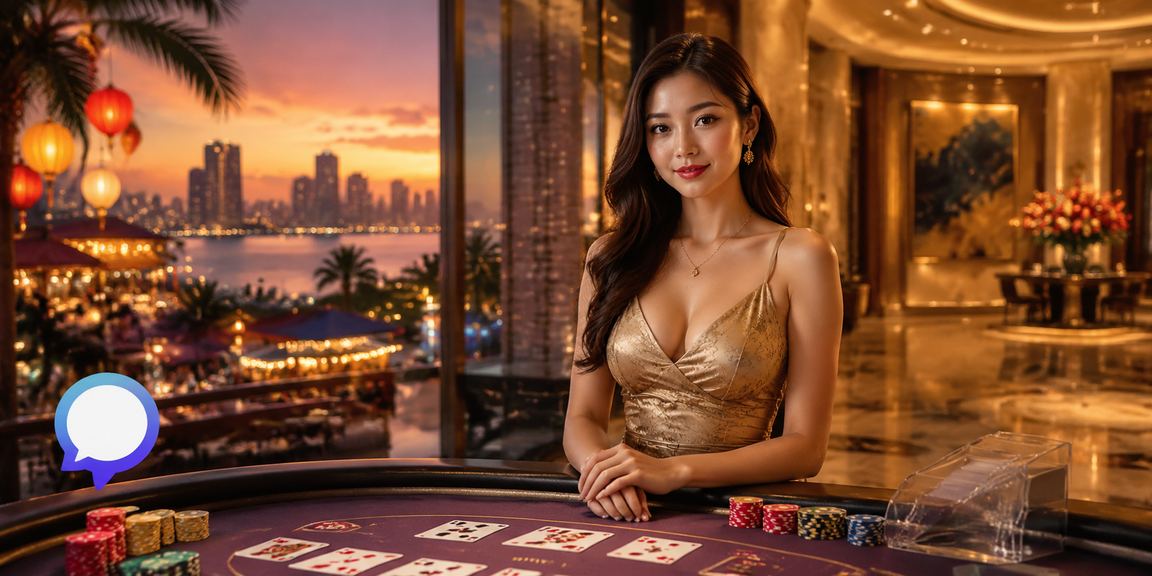 Màn hình baccarat đêm Đà Nẵng minh họa khu vực live casino dễ quan sát