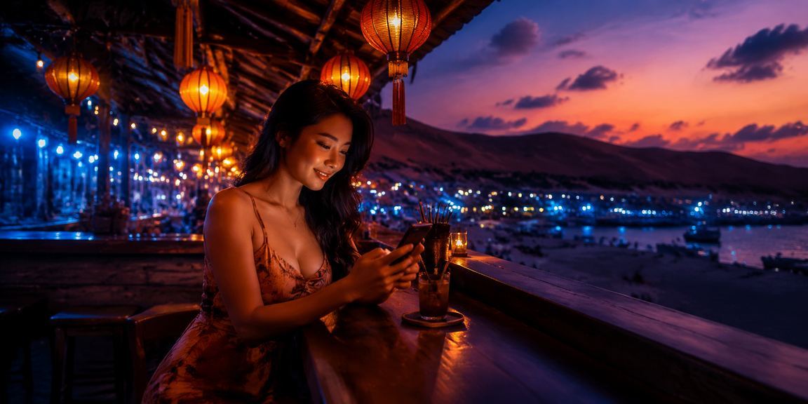 Người dùng Việt trải nghiệm casino di động tại chợ đêm Mũi Né