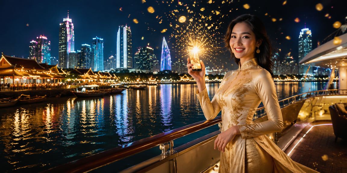 Người dùng ở Sa Pa xem casino mobile trong không gian lễ hội